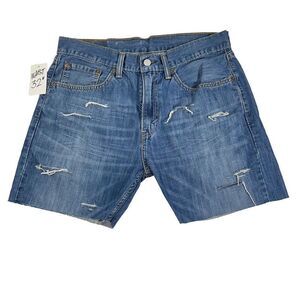 Levi’s 505 Straight Fit Cutoff Denim Jean Shorts Waist Size 32